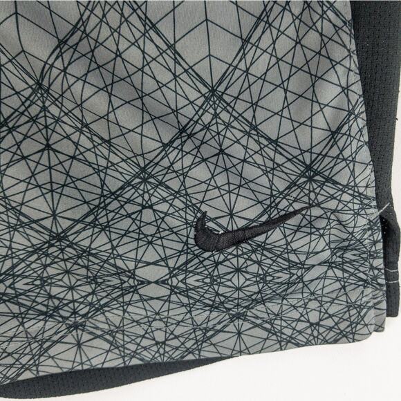 Nike Jogging Dri-Fit Shorts Men's Medium Gray Black Elastic Waist Drawstring - Picture 4 of 10